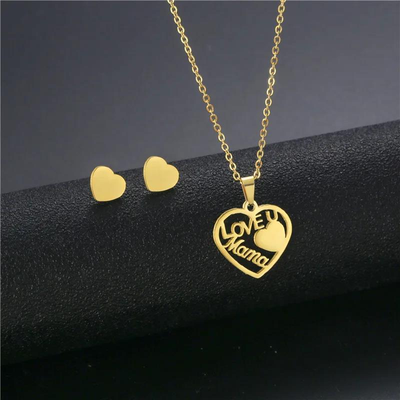 Mother's Day Mama Letter Pendant Necklace For Women Mom Nameplate Clavicle Chain Choker Stainless Steel Jewelry Minimal Gift