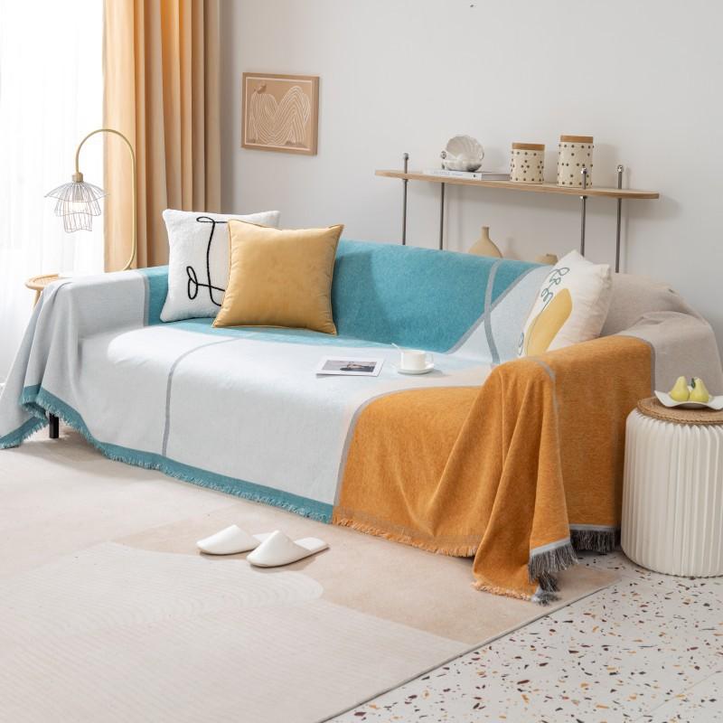 Chenille Jacquard Sofa Cover Cloth All Seasons Anti-Slip Sofa Cover Blanket Anti-Cat Scratch Cover Blanket