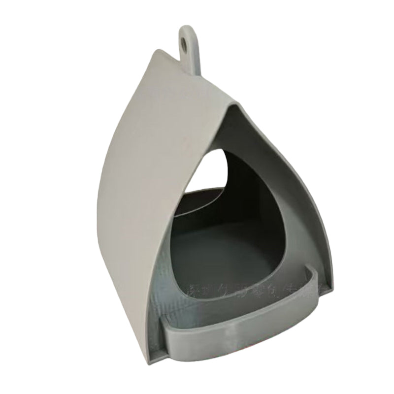 

Hanging Bird Feeder Birdhouse Large Capacity with Roof Large Capacity Bird Feeder for Outdoor Garden Yard Balcony Decoration серый