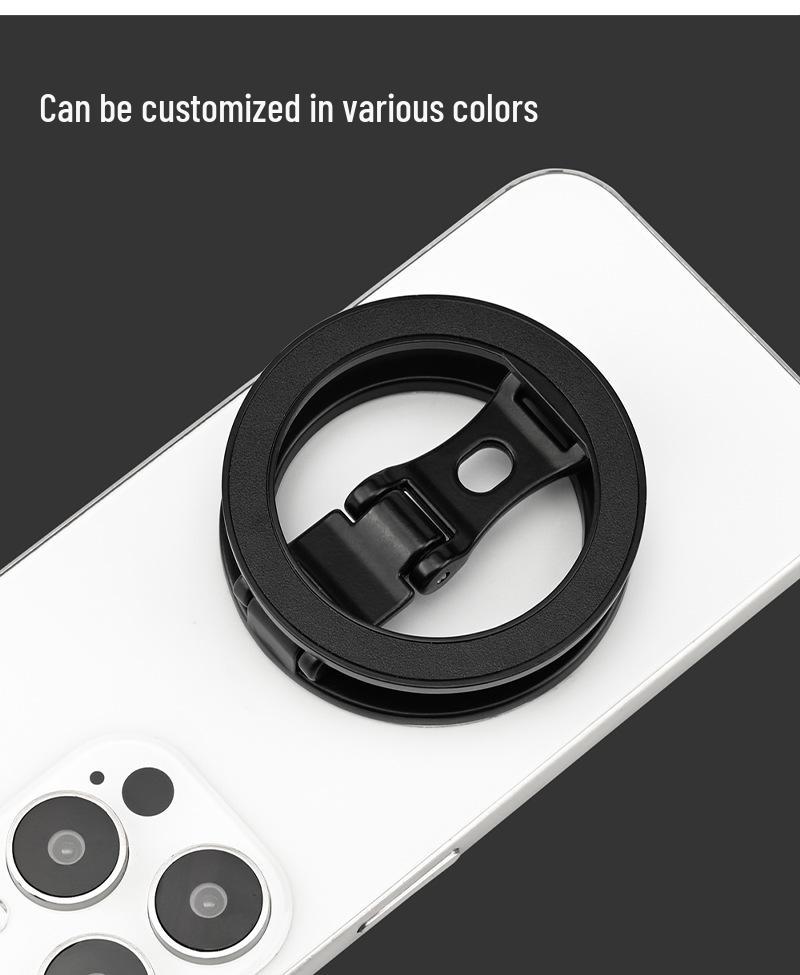 Dual-Sided Magnetic Phone Holder: Rotatable, Foldable & Strong Grip for Desktop Use