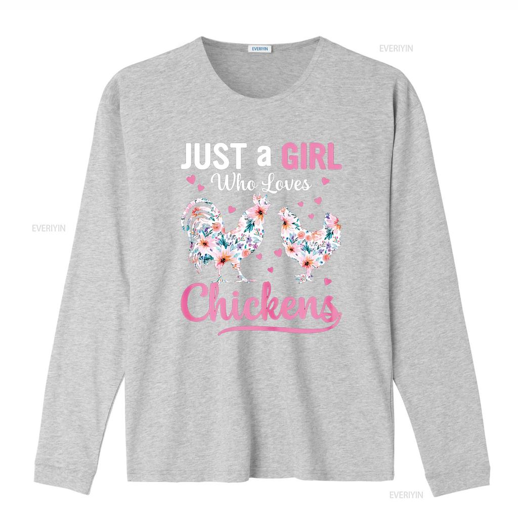 Just A Girl Who Loves Chickens Cute Chicken Lady Women T Shirt Vintage Washed Soft Unisex Top For Everyday Wear Stylish