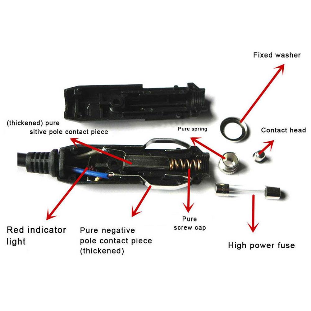 12V To 24V Car Cigarette Lighter Plug Male Head With Indicator Light Vehicle Electrical Cigarette Lighter Plug Charger Adapter