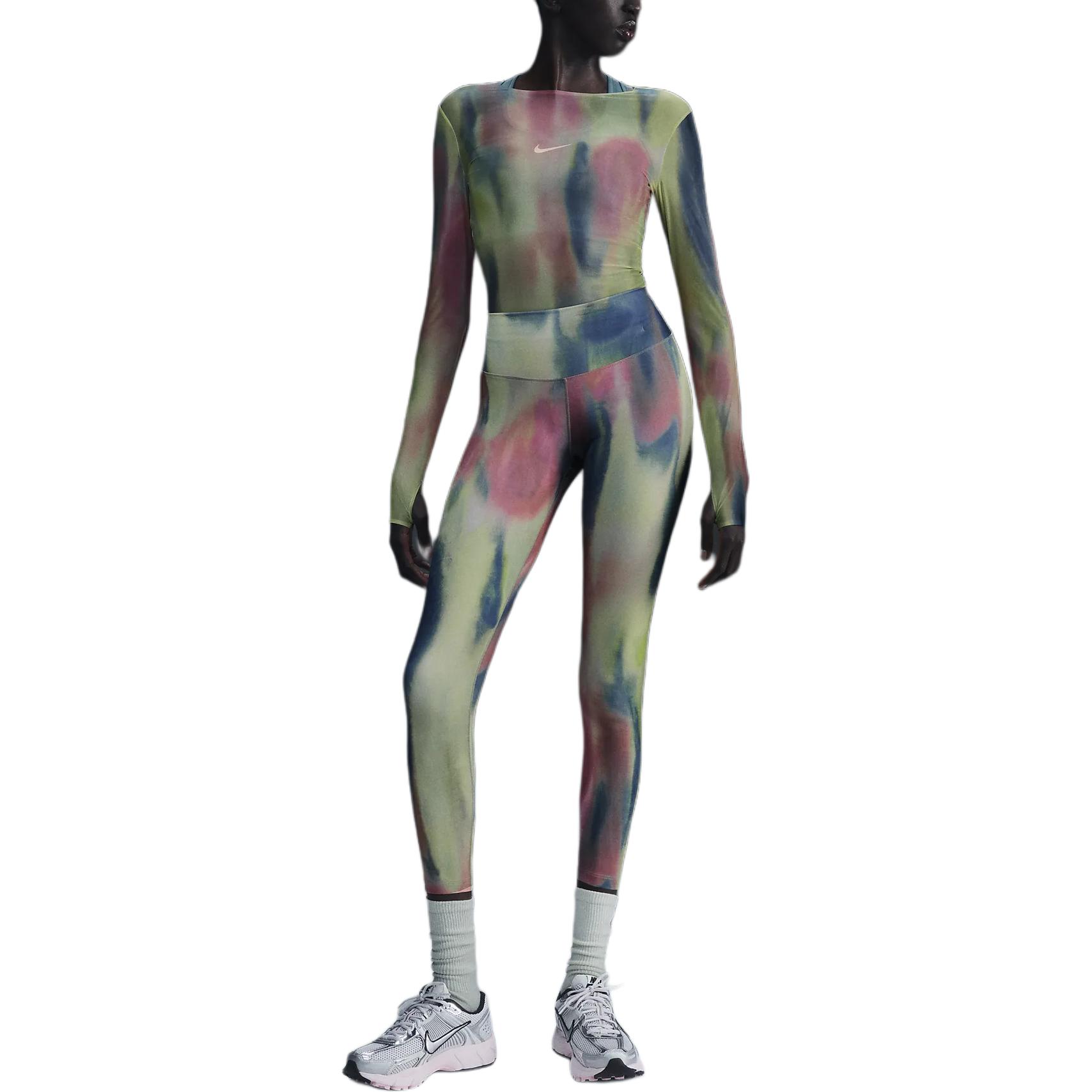 

Nike Women s Artist Collection Dri-FIT Long-Sleeve Sheer Printed Top HF6736-629 S