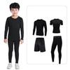Kids' Summer Sports Compression Set: Quick-Dry Basketball & Football Training Suit, Breathable Fitness Wear for Morning Runs.