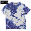 Men's Cotton Bandana Print T-Shirt, Blue and White, Size XS, 22 Stainless Steel Tops XS Blue / WhiteUsed