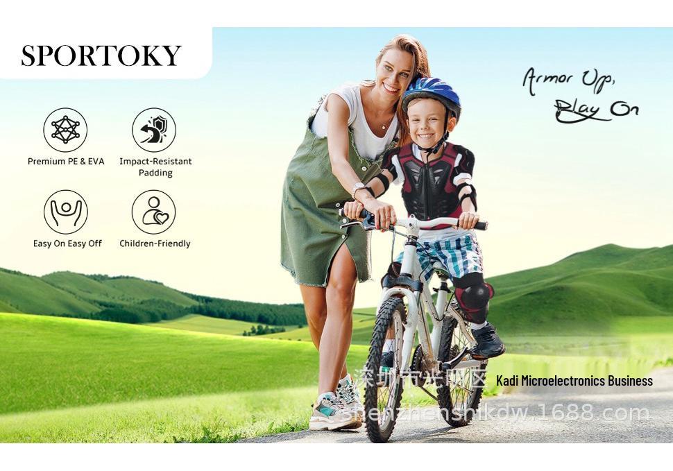 Children's Motorcycle and Bicycle Armor Set - Chest Protector and Protective Gear