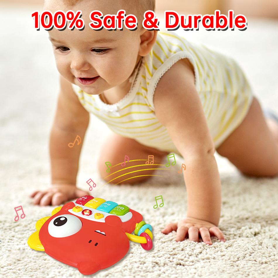 Baby Electronic Piano Toys Music&Light Keyboards Animals Instrument Toys Montessori Educational Toddlers 18-36 Months Baby Gifts