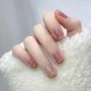 Fake Nail Wearable Nail Sticker Girl Powder Transparent Shiny Patch Finished Product Can Be Manicure Sticker White