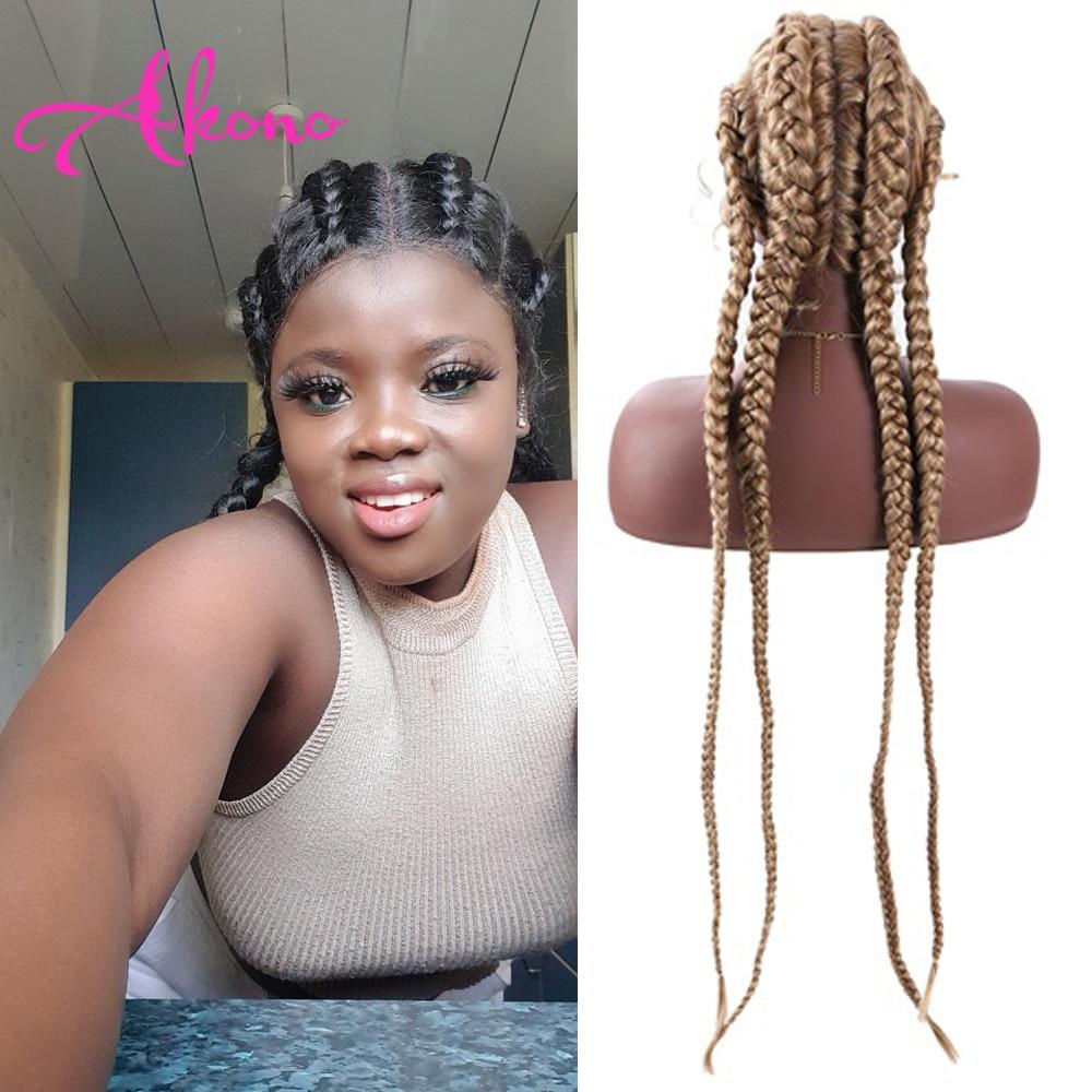 Buy Braided Wigs Synthetic Lace Front Wig for Black Women Cornrow