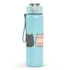1PC Three Minimal Cat Faces 750ml Color Plastic Sports Water Bottle Leakproof Flip Straw Lid Suitable for Sports Office Home Use