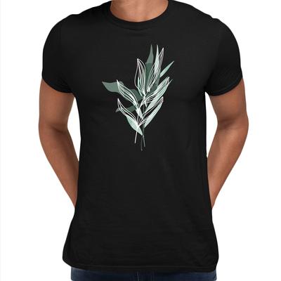 Sommer Blatt Blumen T-Shirt Bunter Kunstdruck Botanische Pflanze Damen Kinder Unisex Oberteile