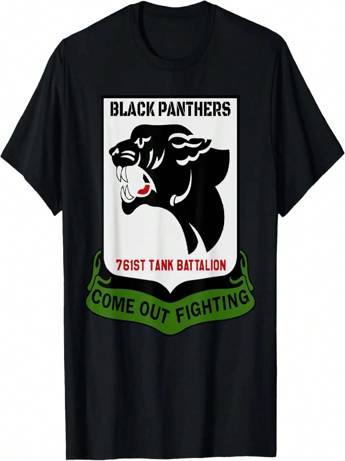 Retro Black Panthers 761st Tank Battalion WW2 Tank Squadron T-Shirt S разноцветный