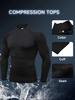 1PCS Men Running T shirt Quick Dry Bodybuilding Sport Shirt Long Sleeve Compression Top Fitness Tight Rashgard Gym T-Shirt Men