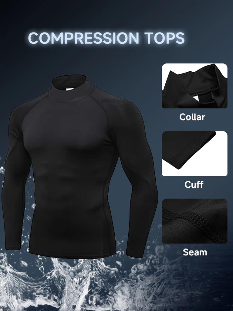 1PCS Men Running T shirt Quick Dry Bodybuilding Sport Shirt Long Sleeve Compression Top Fitness Tight Rashgard Gym T-Shirt Men