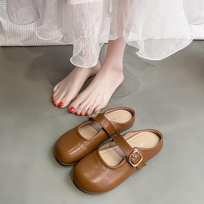 Fashion 2025 New Female Shoes Slippers Soft Luxury Slides Cover Toe Comfort Designer Flat Fashion Flat Shoes Female Slippers Soft Shoes