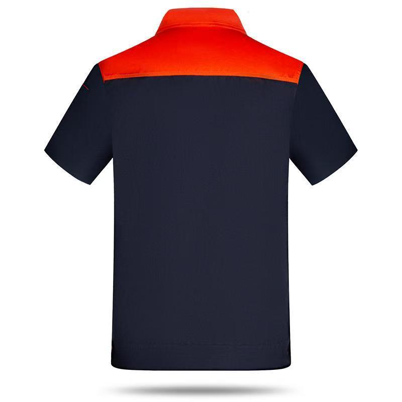 Custom Short Sleeve Workwear Set for Auto Repair and Construction - Wear-Resistant Labor Protection Clothing