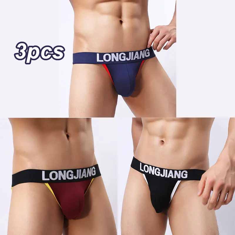 3 szt. Cienka bawełniana bielizna męska Sexy Fashion U wypukła figi Wygodna oddychająca krótka bielizna