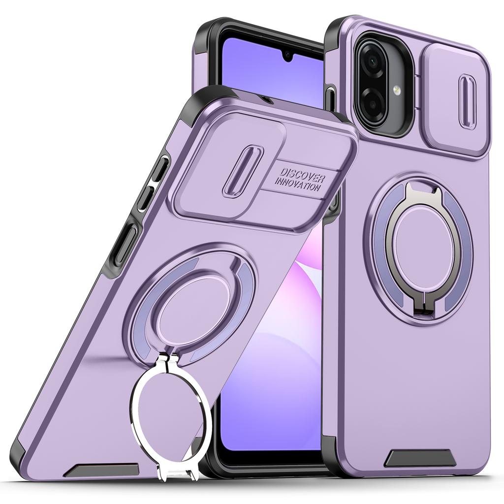 For Samsung A07 Case Galaxy A06 A05 F07 M07 M05 F05 A03S A02S Cover New Armor Case Slide Lens Protect Magnetic Ring Holder Cover