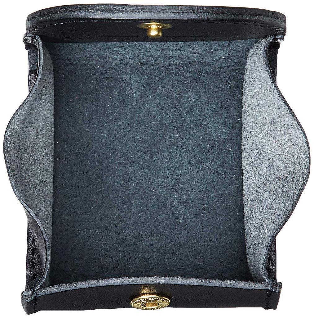 Black1 Tochigi Leather Coin Purse, Compact, Small, Made in Japan with Genuine Tochigi Leather, for Men and Women. Lightweight, Mini Wallet with Card