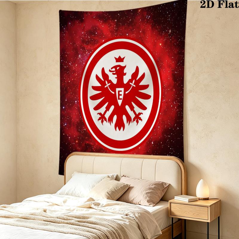 Frankfurt Fußball Wandteppich Ästhetischer Wandbehang Bedruckter Stoffdecke Dekorative Wandteppiche Für Schlafzimmer Wohnzimmer Heimdekoration
