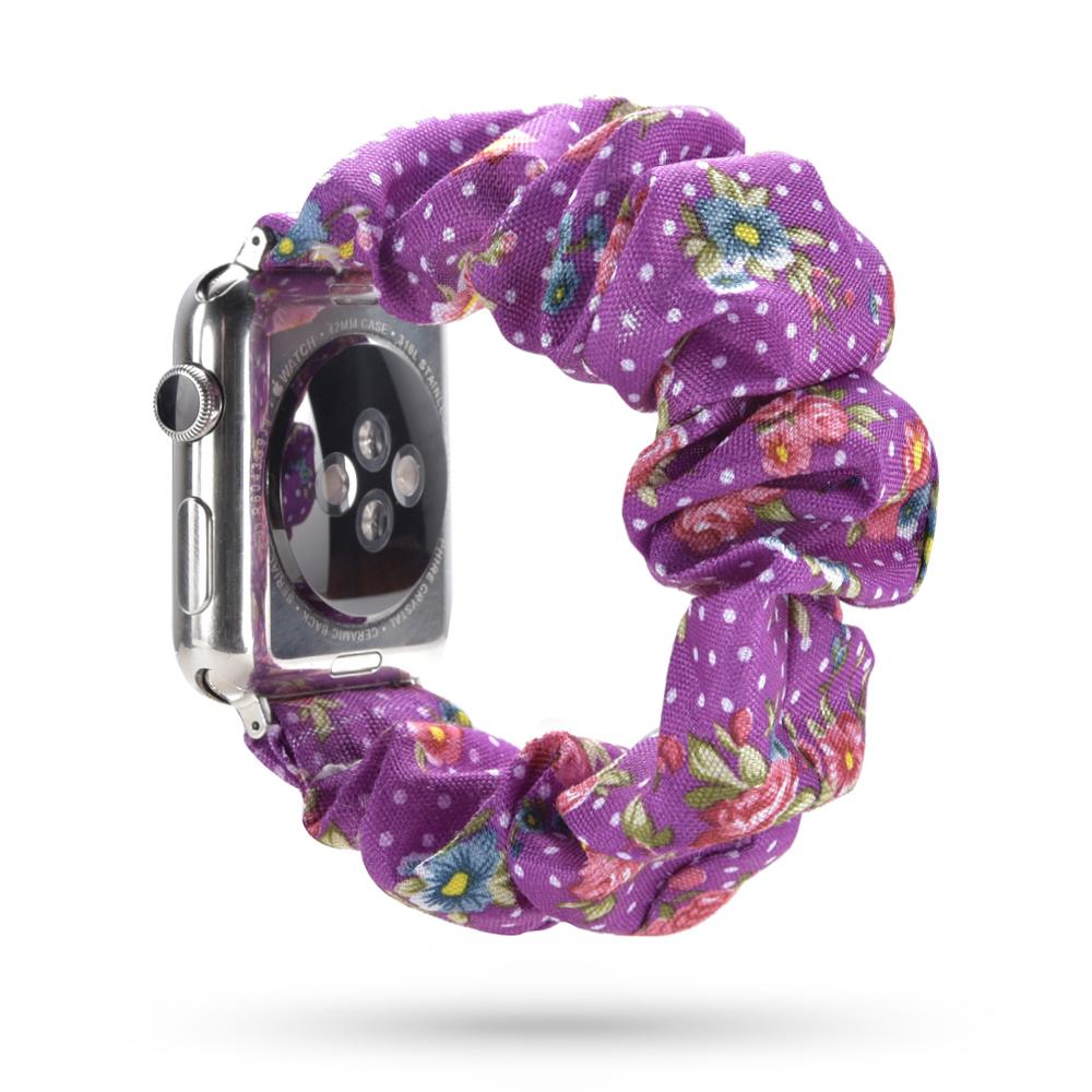 Scrunchie Strap for apple watch band 44mm 40mm 45mm 41mm 38mm 42mm 49mm correa bracelet iwatch series 4 5 6 3 SE 7 8 9 ultra 2