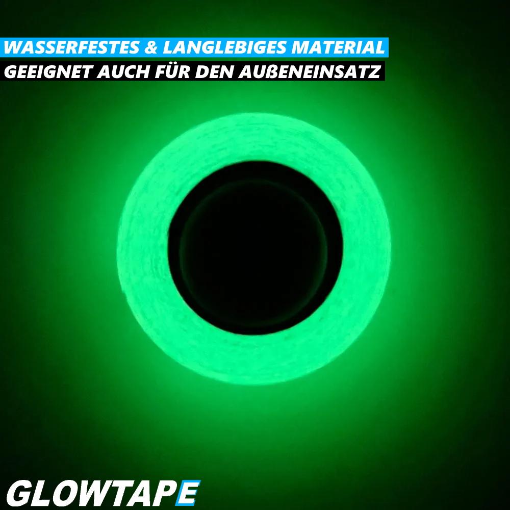 GLOWTAPE Adhesive Tape, Glow-in-the-dark Neon Fluorescent Light Tape [2 Pieces]