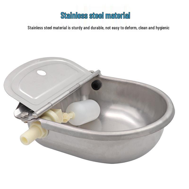 Stainless Steel Automatic Drinking Bowl for Cows, Horses, and Sheep with Float Ball