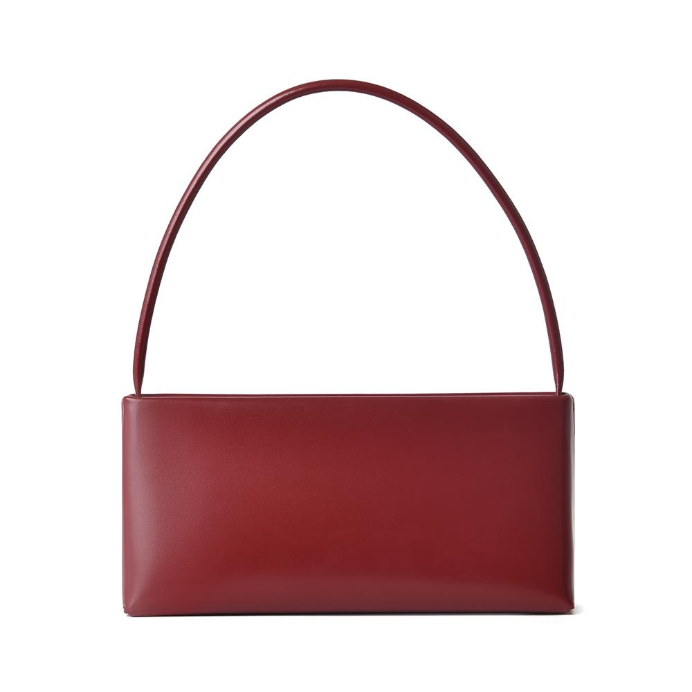 

Нишевая ретро сумка-багет на плечо: Высококлассная, модная, универсальная женская сумочка для свадеб и повседневного стиля. 27*7*13cm красный