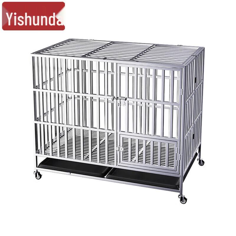 Yishunda Heavy-Duty Stainless Steel Dog Kennel