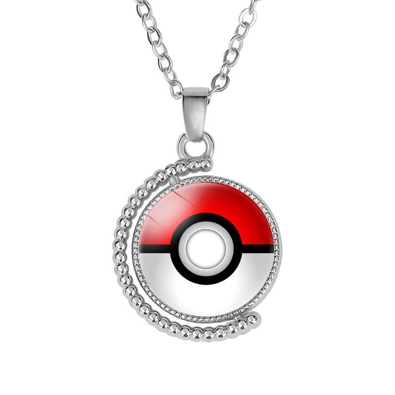 Adorable Pokemon Pokeball Necklace Cute Cartoon Character Jewelry Handmade