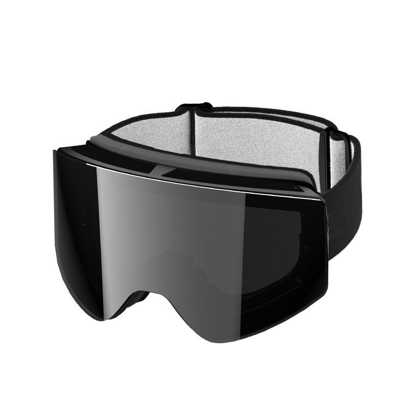 Double-layer Magnetic Cylindrical Ski Goggles Winter Anti-fog Impact-resistant Protective Skiing Equipment
