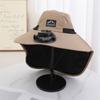 Wide Brim Fisherman Caps with Solar Powered Fan Panama Cap Fashion Bucket Hat  Outdoor
