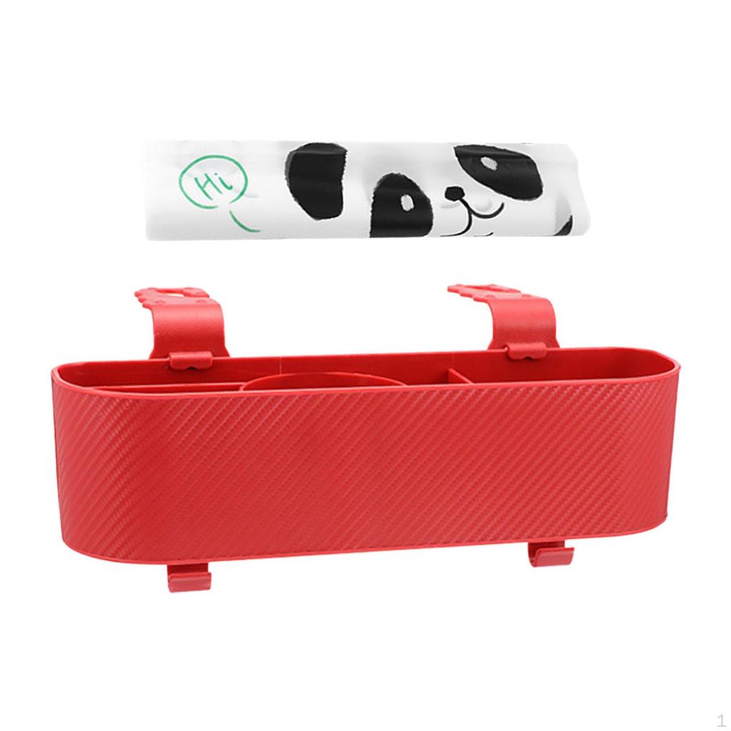 Car Back Seat Organiser with Headrest Hooks Universal Hanging Large Capacity Portable Tissue Holder