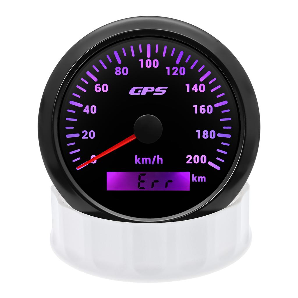 30/60/80/120/200KMH 7 Colors Backlight 85MM GPS Speedometer Gauge with GPS Antenna Motorcycle Boat Car Truck Speed Gauge Meter