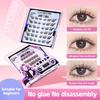 36 Clusters Glue-Free Self-Adhesive False Eyelashes Thick Curling Sunflower Diy Anime Eyes Lashes Extension Enlarge Eyes Tool