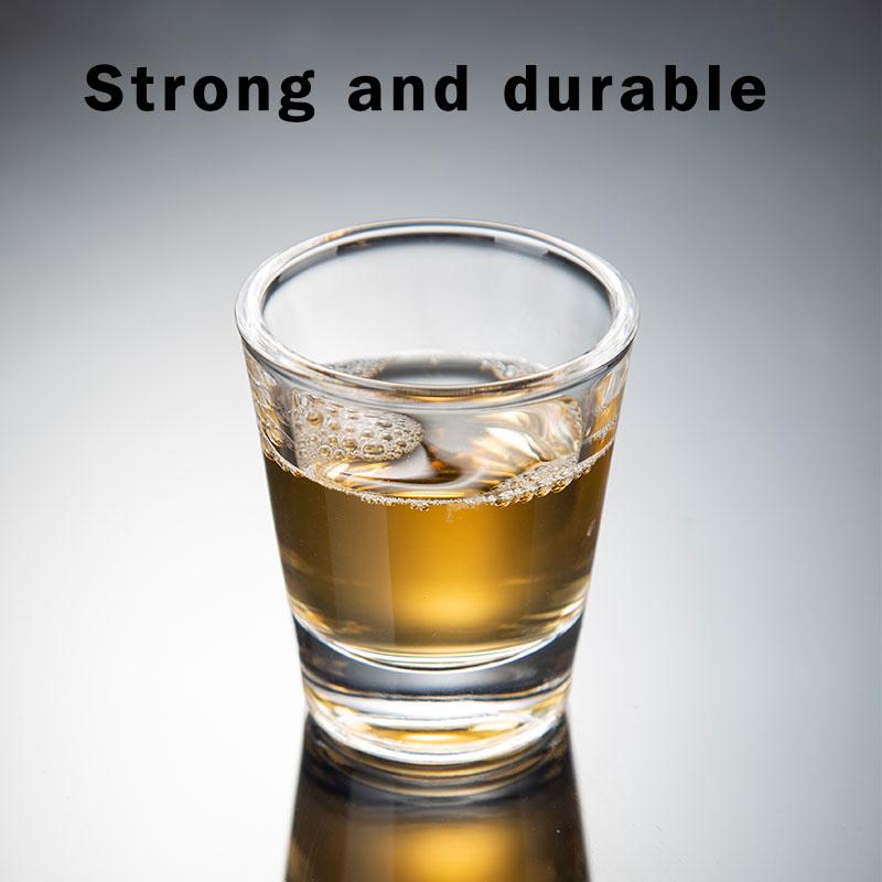 6 Pack 1.5 OZ Shot Glasses Set Crystal Shot Glasses Bulk Clear Cone Shot Glasses for Vodka Tequila Whiskey Liquor Beer Mugs Cup