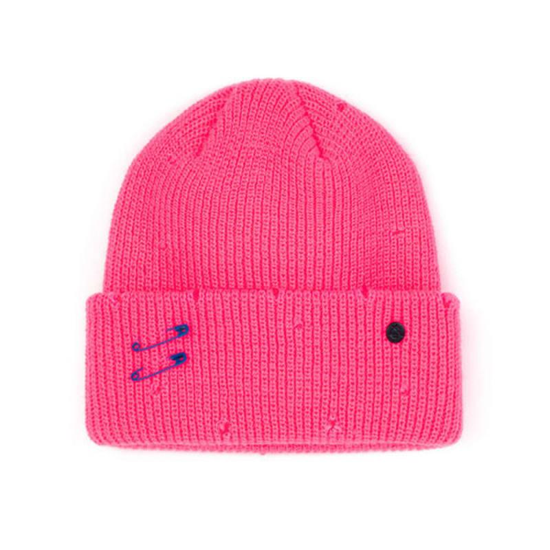 

ЧЕРНЫЙБЛОНД BBD Рваная Кастомная Длинная Шапка-Бини (розовый) FREE