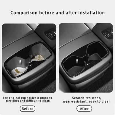 Auto Wasserbecherhalter Zubehör Mittelkonsole Armlehnenbox Hinterer Getränkehalter Getränkehalter Aufbewahrungsbox Für Kia EV9 2025-2025