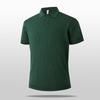 Polo a Maglia Fresca in Seta di Ghiaccio da Uomo Business Casual Retro Americano Polo a Maniche Corte Camicia T-shirt