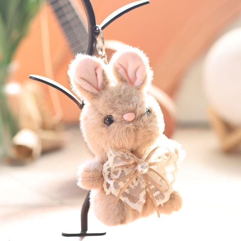 Plush Bunny Keychain With Soft Short Pile Plush For Kids And Adults