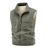Men's Solid-color Casual Fleece Vest, Men's Fleece Thickened Warm Sleeveless Coat