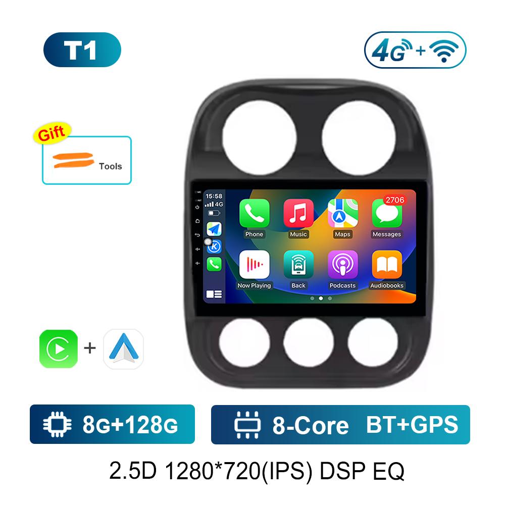 Pentru Jeep Compass Patriot 2011 - 2017 Radio Auto Player Multimedia Sistem de Operare Android GPS Navi 4G Carplay WiFi Instrumente Auto Cool.ing Fan
