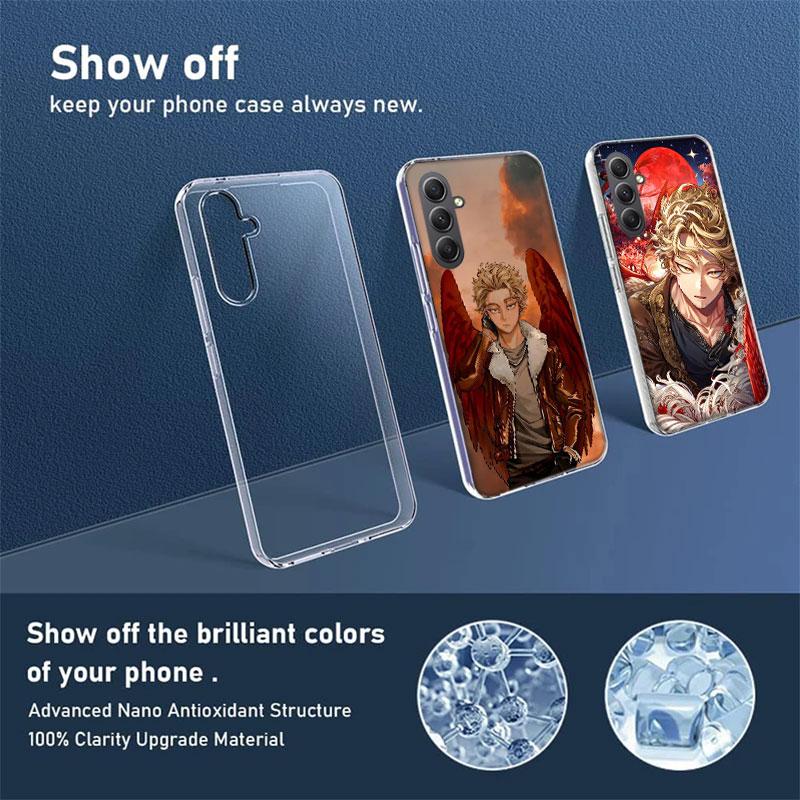 Anime MHA Hawks BNHA Phone Case for Samsung A17 A37 A57 A07 A16 A26 A36 A56 A06 A02S A12 A22 A32 A52S A04S A14 A24 A34 A54 A03 A