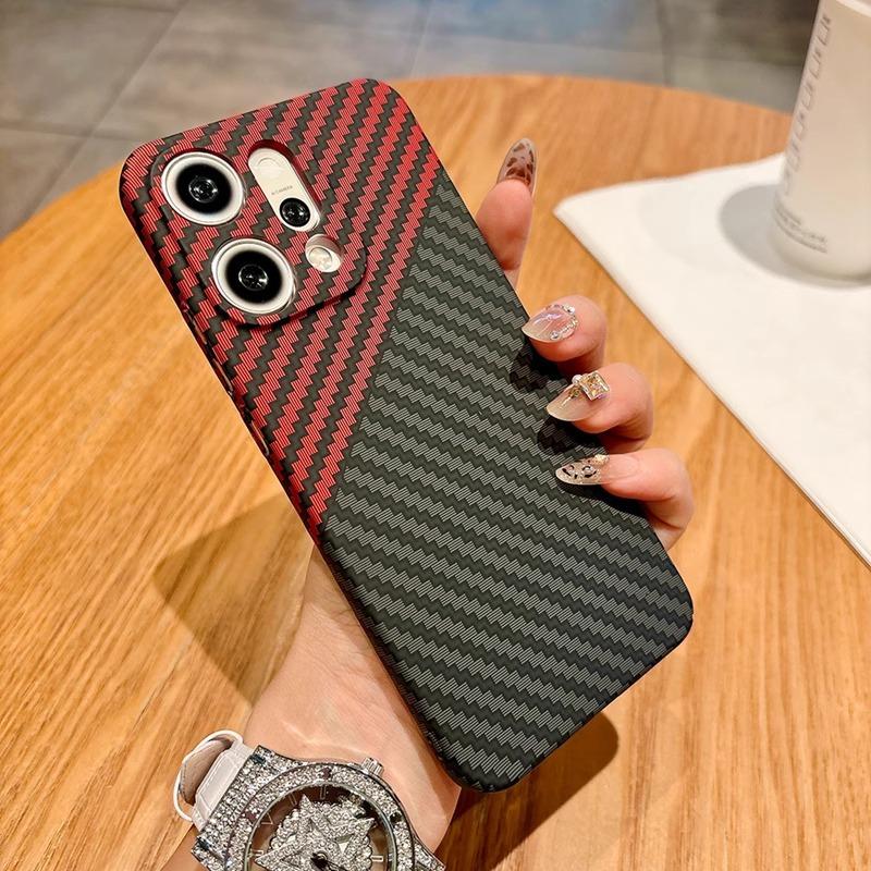 Compatible with OPPO Reno11 Case and New Carbon Fiber Pattern Reno11 Pro Ultra-thin Lens Shockproof Protective Case+