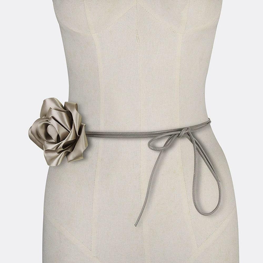 Retro Artistic Satin Waist Chain DIY Woven Waistband Strap Waist Braided Tie  For Women Lady Girl