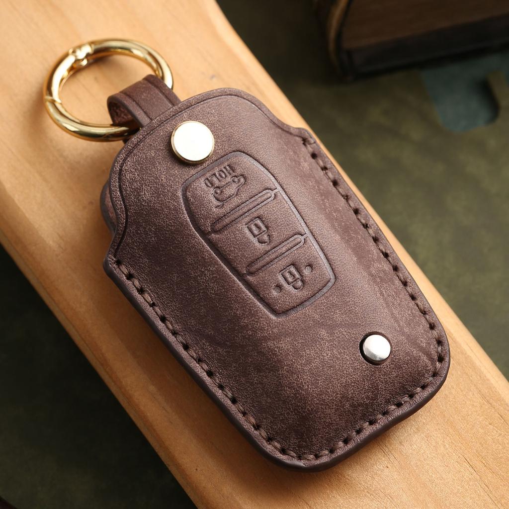 Customized Key Cover Is Suitable for Hand-stitched Leather Key Protection Bag Buckle of Shuanglong Tivira Car