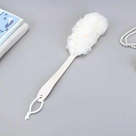 

Long-Handled Exfoliating Bath Brush with Shower Sponge and Back Scrubber