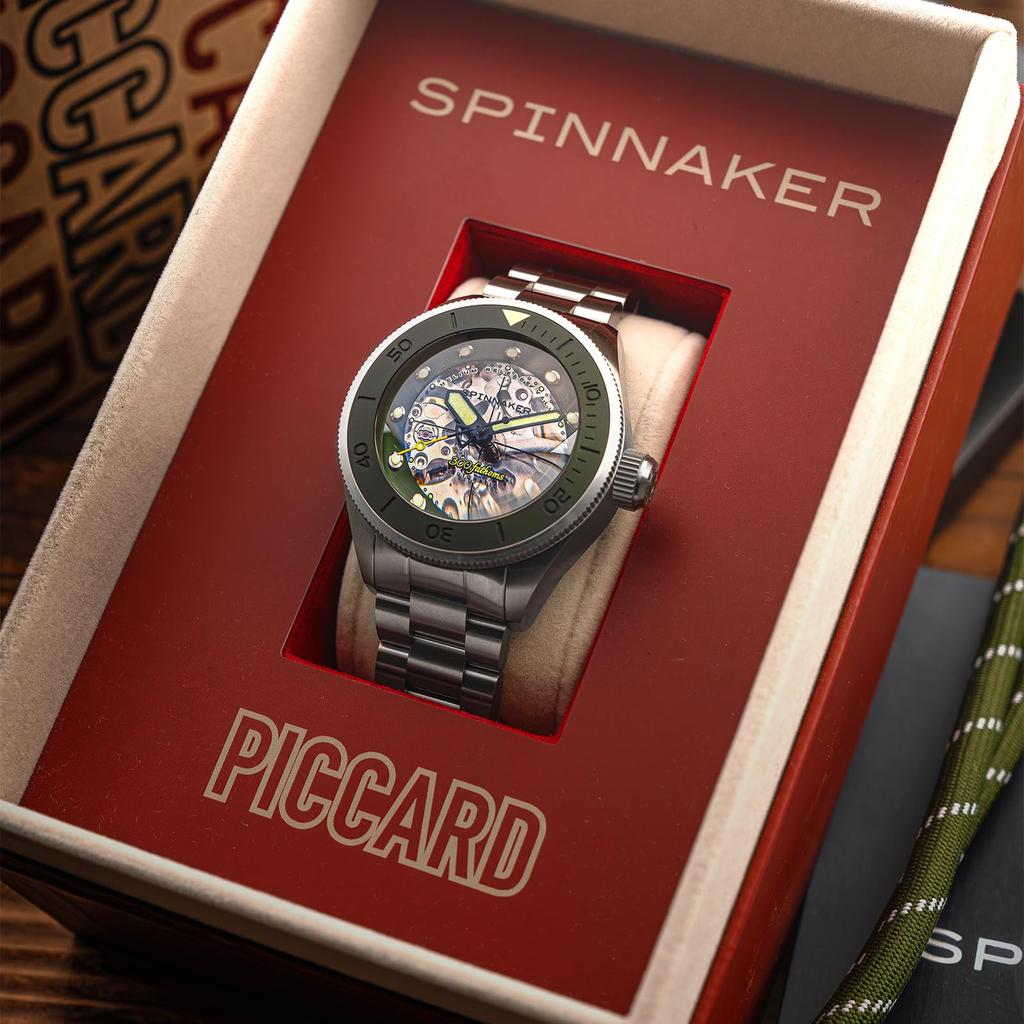 Picard Uhr Automatisch 55 ATM Wasserdicht Saphirglas Silbernes Zifferblatt [SPINNAKER] SP-5135-22 Herren [Authentisch]