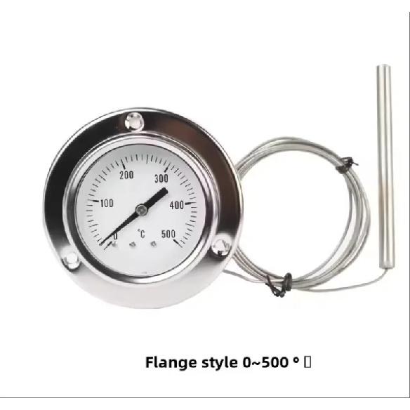 

Stainless Steel Pyrometer Thermometer 0-500° Temperature Sensor for Ovens Pizza Grills Wood Stoves flange style