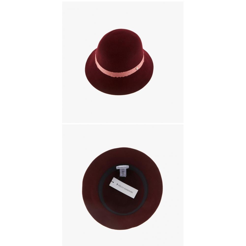 Helen Kaminski Hat51416 Wb Emani Wild Blackberry Blossom Boucle Wool Felt Cloche Bucket Hat